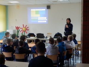 Spotkanie z policjantami w Szkole Podstawowej nr 33 w Kielcach